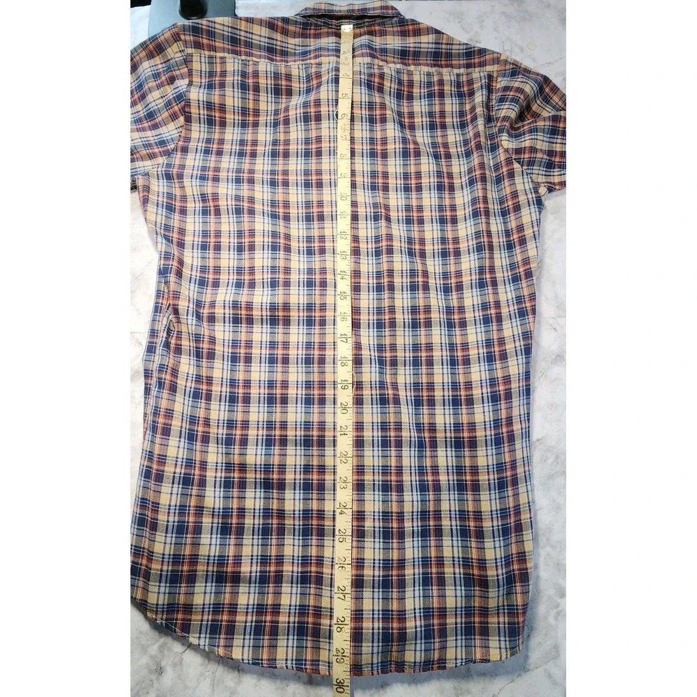 Levi's Vintage 80s Men's Button Up Long Sleeve Shirt Plaid Small Multicolor‎ USA
